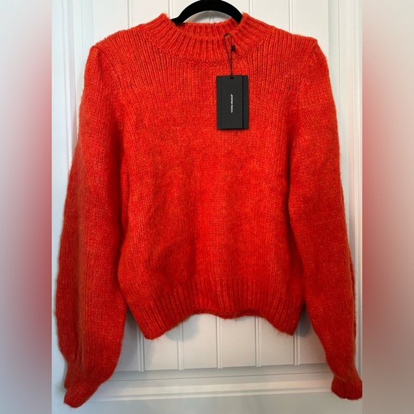 Vero Moda NWT Orange Knit Crew Neck Sweater MEDIUM - Picture 1 of 4